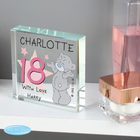 Personalised Me to You Sparkle & Shine Birthday Large Crystal Token Extra Image 2